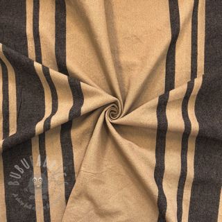 Dekorativna tkanina Bernadette stripe lin noir