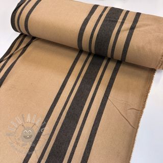 Dekorativna tkanina Bernadette stripe lin noir