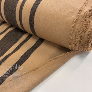 Dekorativna tkanina Bernadette stripe lin noir
