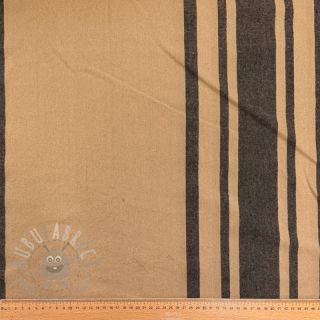 Dekorativna tkanina Bernadette stripe lin noir