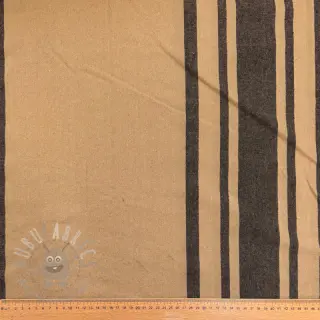 Dekorativna tkanina Bernadette stripe lin noir