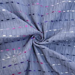 Pamučna tkanina DOBBY CRINKLE Stripe jeans