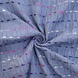 Pamučna tkanina DOBBY CRINKLE Stripe jeans
