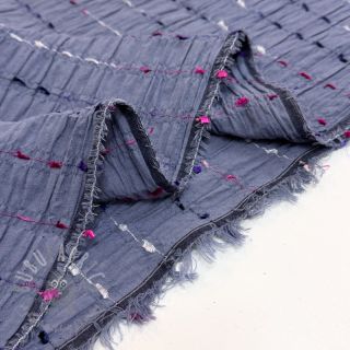 Pamučna tkanina DOBBY CRINKLE Stripe jeans