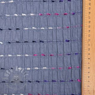 Pamučna tkanina DOBBY CRINKLE Stripe jeans