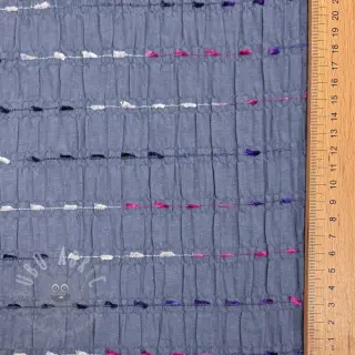 Pamučna tkanina DOBBY CRINKLE Stripe jeans