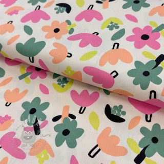 Pamuk Flowers natural/green by JENNIFER BOURON ORGANIC