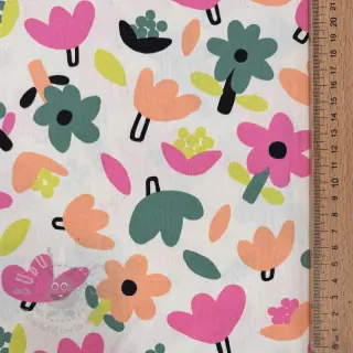 Pamuk Flowers natural/green by JENNIFER BOURON ORGANIC