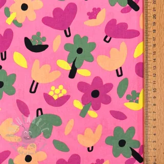 Pamuk Flowers pink by JENNIFER BOURON ORGANIC