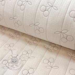 Tetra Tkanina/Muslin STEPPED Cherries natural