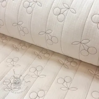 Tetra Tkanina/Muslin STEPPED Cherries natural