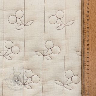 Tetra Tkanina/Muslin STEPPED Cherries natural