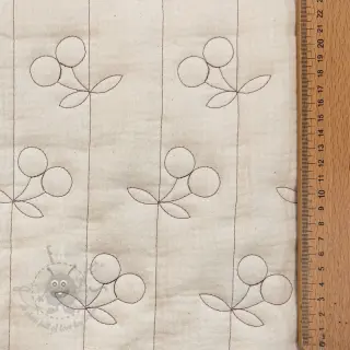 Tetra Tkanina/Muslin STEPPED Cherries natural