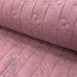 Tetra Tkanina/Muslin STEPPED Cherries mauve
