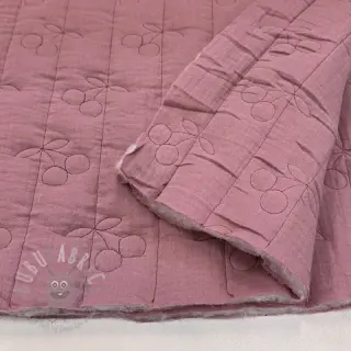 Tetra Tkanina/Muslin STEPPED Cherries mauve