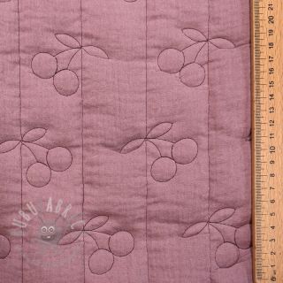 Tetra Tkanina/Muslin STEPPED Cherries mauve