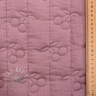 Tetra Tkanina/Muslin STEPPED Cherries mauve