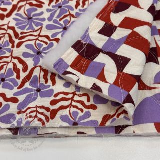 Tetra Tkanina/Muslin STEPPED Flowers natural