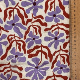 Tetra Tkanina/Muslin STEPPED Flowers natural