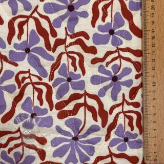 Tetra Tkanina/Muslin STEPPED Flowers natural