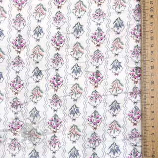 Tetra Tkanina/Muslin STEPPED Flowers light pink digital print