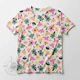 Pamuk Flowers natural/green by JENNIFER BOURON ORGANIC