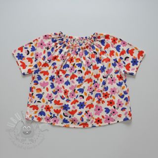 Pamuk Flowers natural/blue by JENNIFER BOURON ORGANIC