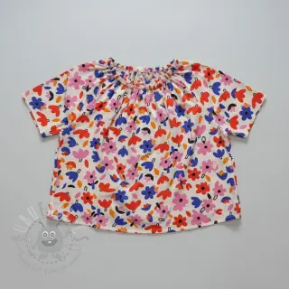 Pamuk Flowers natural/blue by JENNIFER BOURON ORGANIC