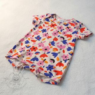 Pamuk Flowers natural/blue by JENNIFER BOURON ORGANIC