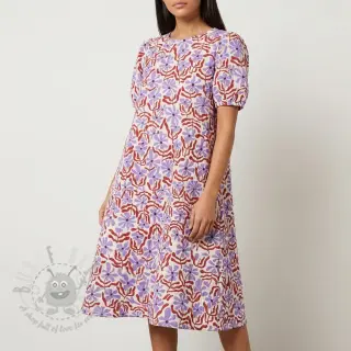 Tetra Tkanina/Muslin STEPPED Flowers natural