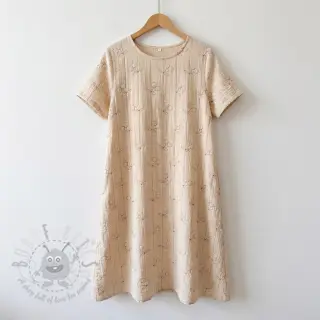 Tetra Tkanina/Muslin STEPPED Cherries natural