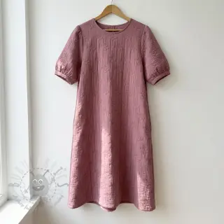 Tetra Tkanina/Muslin STEPPED Cherries mauve