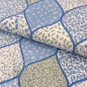 Pamuk Flowers patchwork baby blue