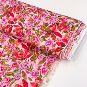 Viskoza RAYON POPLIN Printed Rosie design A