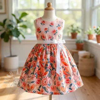 Viskoza RAYON POPLIN Printed Rosie design B