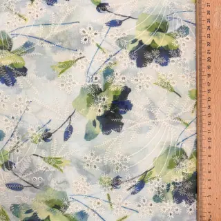Pamučna tkanina s mješavinom EMBROIDERY Rose green