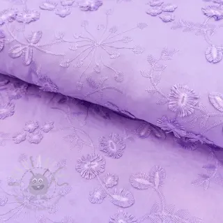 Pamuk EMBROIDERY Catchy leaves purple