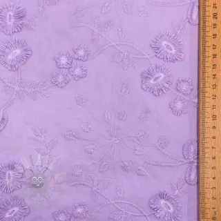 Pamuk EMBROIDERY Catchy leaves purple