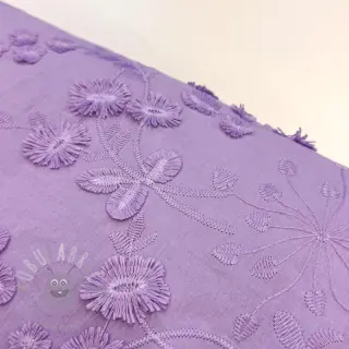 Pamuk EMBROIDERY Catchy leaves purple
