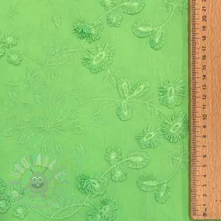 Pamuk EMBROIDERY Catchy leaves green