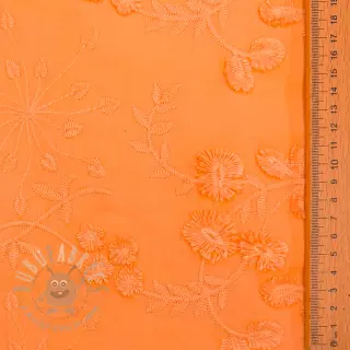 Pamuk EMBROIDERY Catchy leaves orange