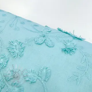 Pamuk EMBROIDERY Catchy leaves aqua