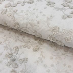 Pamuk EMBROIDERY Catchy leaves beige