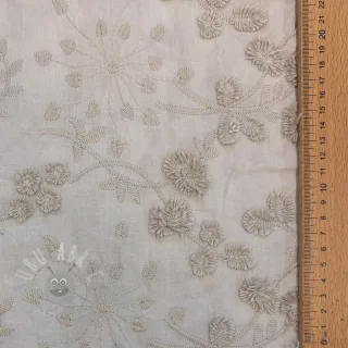 Pamuk EMBROIDERY Catchy leaves beige