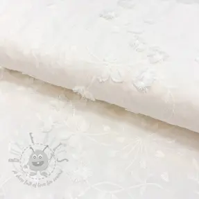 Pamuk EMBROIDERY Catchy leaves off white