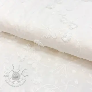 Pamuk EMBROIDERY Catchy leaves off white