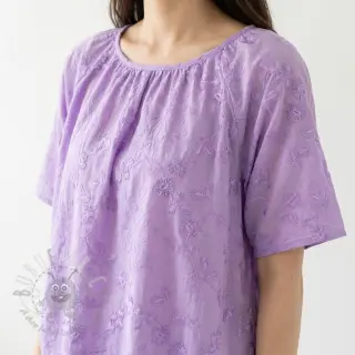 Pamuk EMBROIDERY Catchy leaves purple