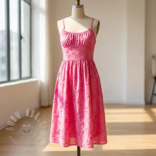 Pamuk EMBROIDERY Catchy leaves pink