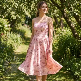 Pamučna tkanina s mješavinom Burny lovely pink