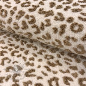 Tkanina za kapute TEDDY Panthera light brown